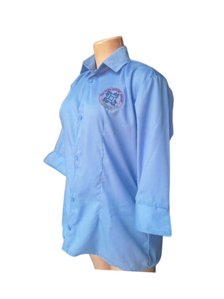 light blue work shirt