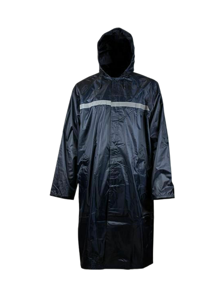durable waterproof raincoat with reflective stripes